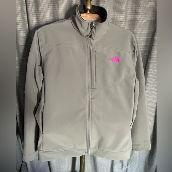 The North Face Jackets & Coats North Face Soft Xxl Shell Grey Wpink Trim Poshmark